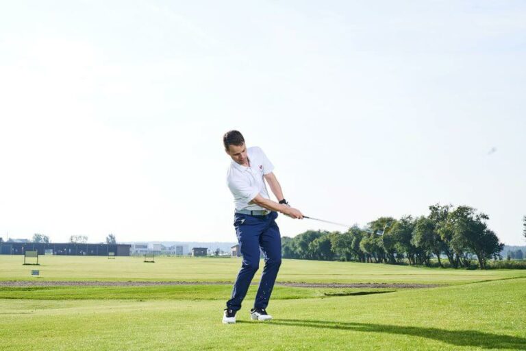 short game chipping shot on golf course
